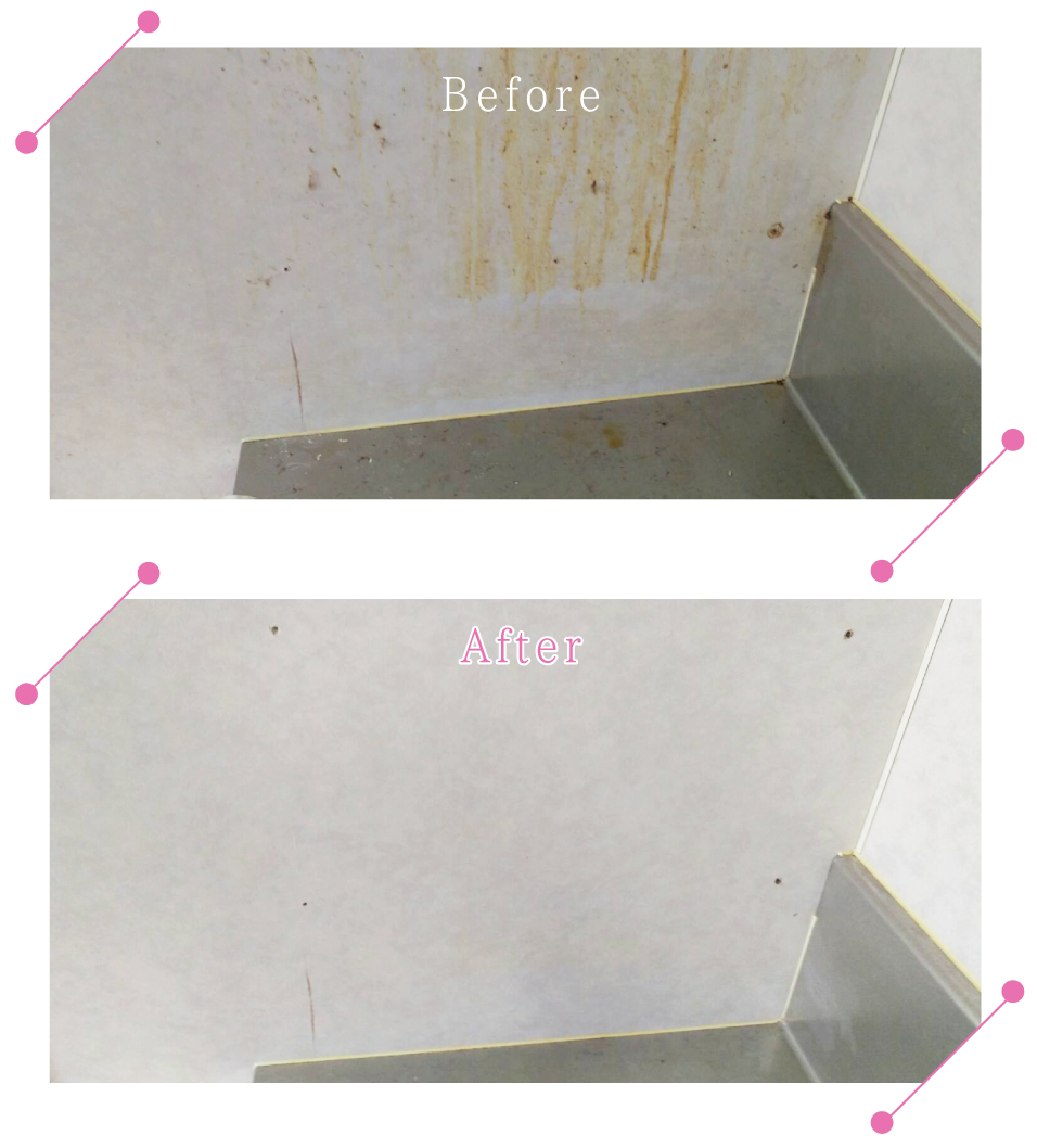 【清掃例】キッチン 壁の油汚れ