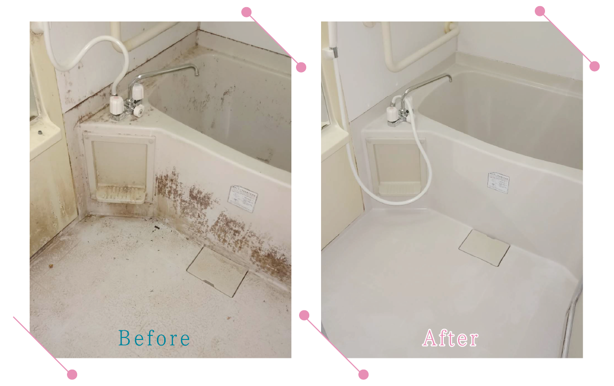 【清掃例】浴室バスルーム（大分市のハウスクリーニングM&m）