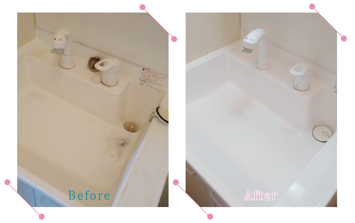 【清掃例】浴室洗面台（大分市のハウスクリーニングM&m）