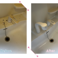 【清掃例】バスルーム洗面所（大分市のハウスクリーニングM&m）